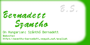 bernadett szantho business card