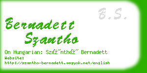 bernadett szantho business card